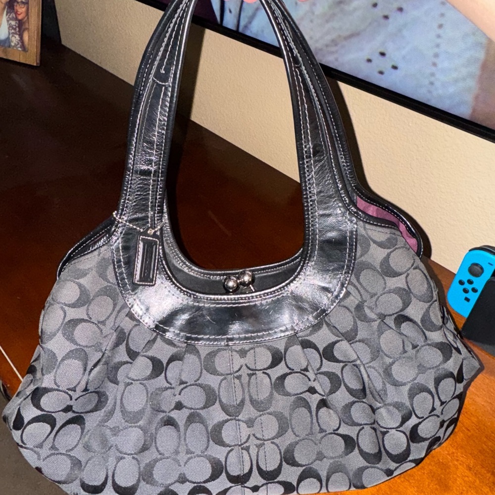 Coach Ergo signature kisslock shoulder bag